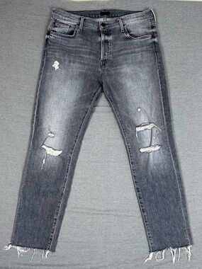 MOTHER The Scrapper Cuff Ankle Fray Jeans